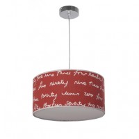 Distribuidor - Lâmpadas Diversas | Colgantes Infantil | COLGANTE LETTERS ROJO/BLANCO 2XE27 REGX35D Ref: 076093507